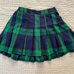 Aerie AE Plaid pleated mini skirt 💙 🧸 Everglade green